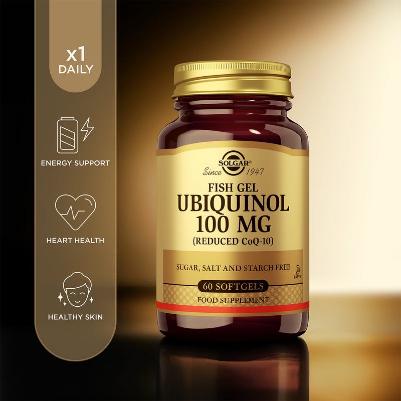 Solgar Ubiquinol 100mg 50 softgels supplement (British brand)