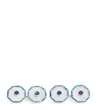 Deakin & Francis sterling silver cufflinks mother-of-pearl sapphire - British product