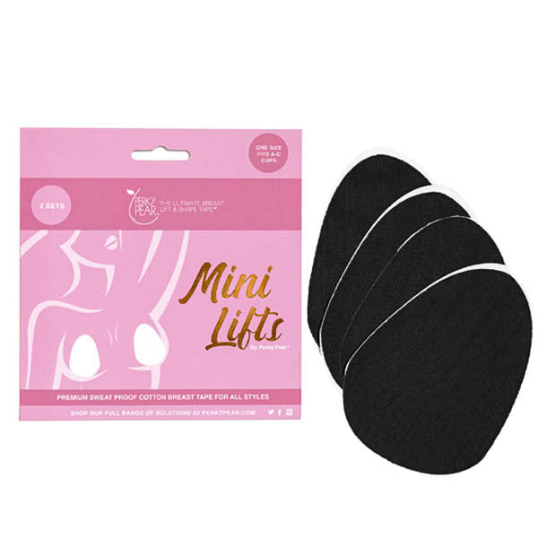 Perky Pear black breast tape A-C cup, imported from the UK