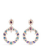 Suzanne Kalan rose gold earrings with diamonds sapphires opals (British brand)