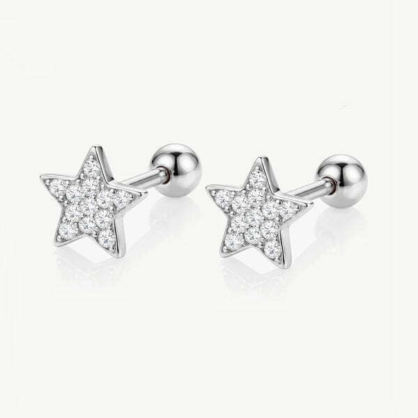 MUCHV dainty gold star earrings 0.6cm (British brand)