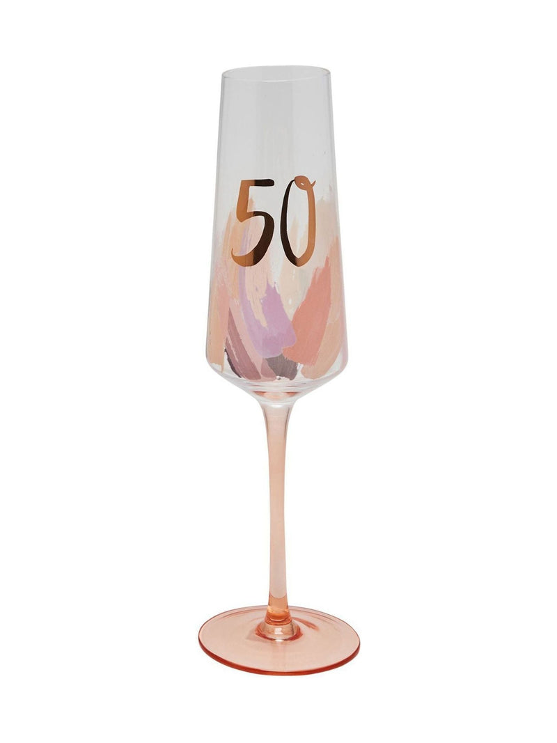 Widdop pink birthday champagne flute 25.5cm, imported from the UK