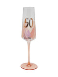 Widdop pink birthday champagne flute 25.5cm, imported from the UK