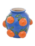 Widdop blue vase with oranges 14cm - British product