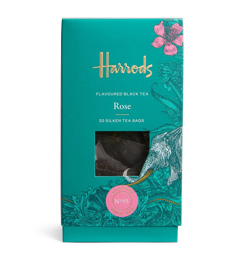 Harrods rose-flavoured black tea bags 20 tea bags, UK version