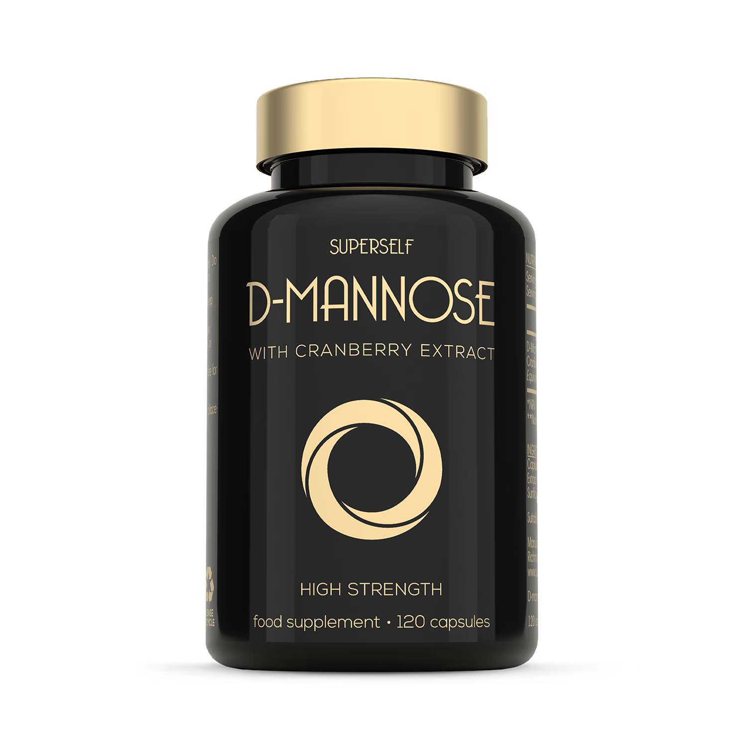 SuperSelf D-Mannose with Cranberry 1000mg 120 capsules (British brand)