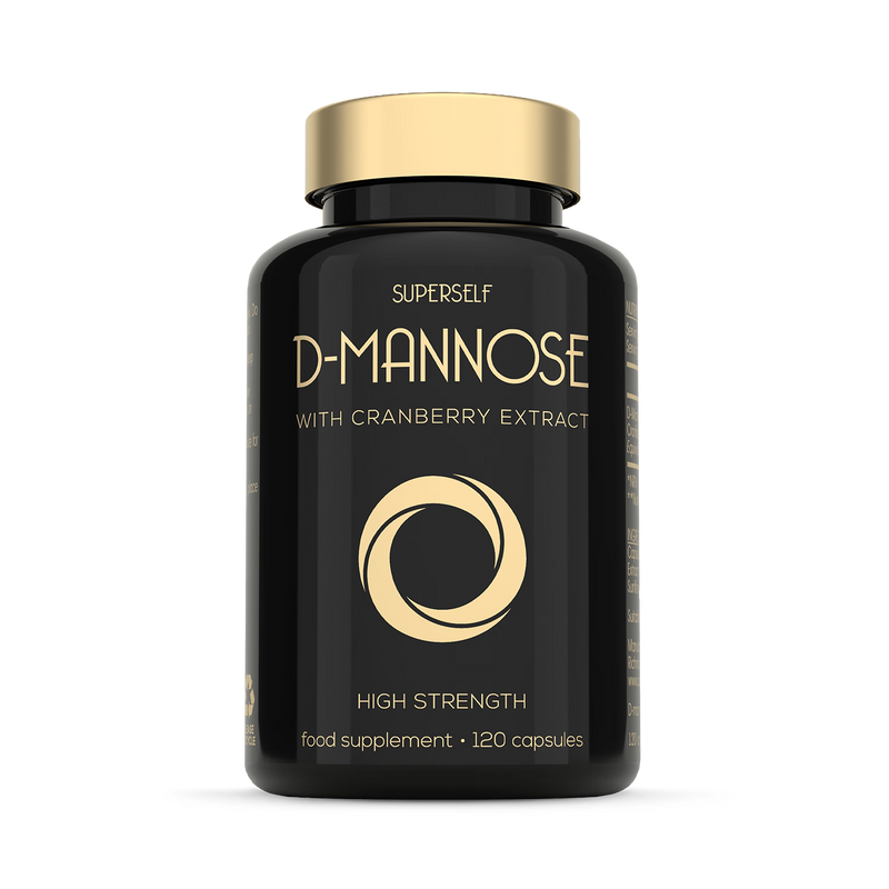 SuperSelf D-Mannose with Cranberry 1000mg 120 capsules (British brand)