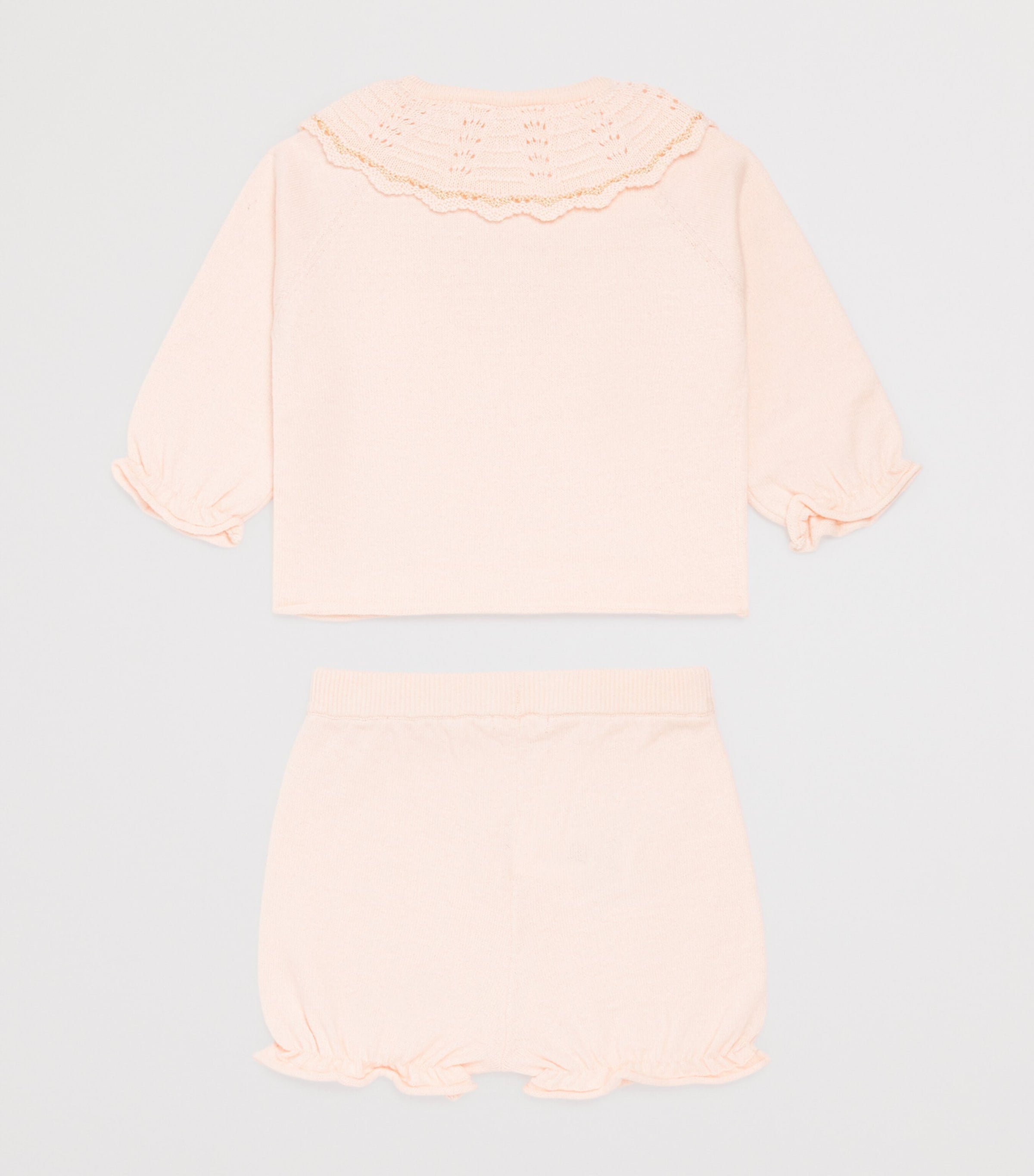 Chloé Kids cotton-cashmere cardigan and trousers set 3-18 months - British product