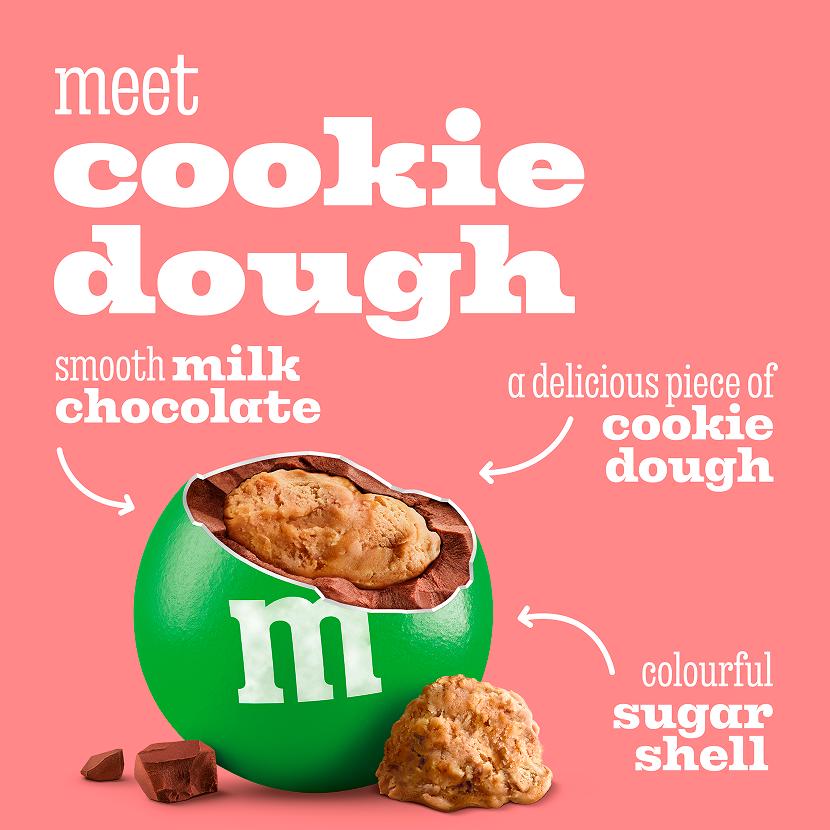 M&M'S cookie dough milk chocolate bag 102g, imported from the UK