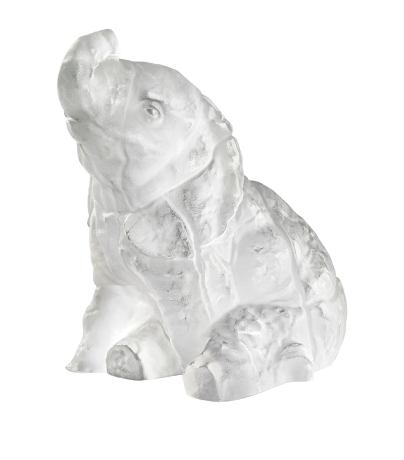 Lalique crystal elephant sculpture 12.5cm, UK version