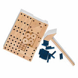 SES Creative carpentry playset with wooden hammer and pegs, UK version