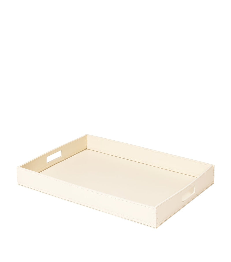 Plateau Barcelona en cuir Riviere 63,5 cm x 46,5 cm, importé du Royaume-Uni