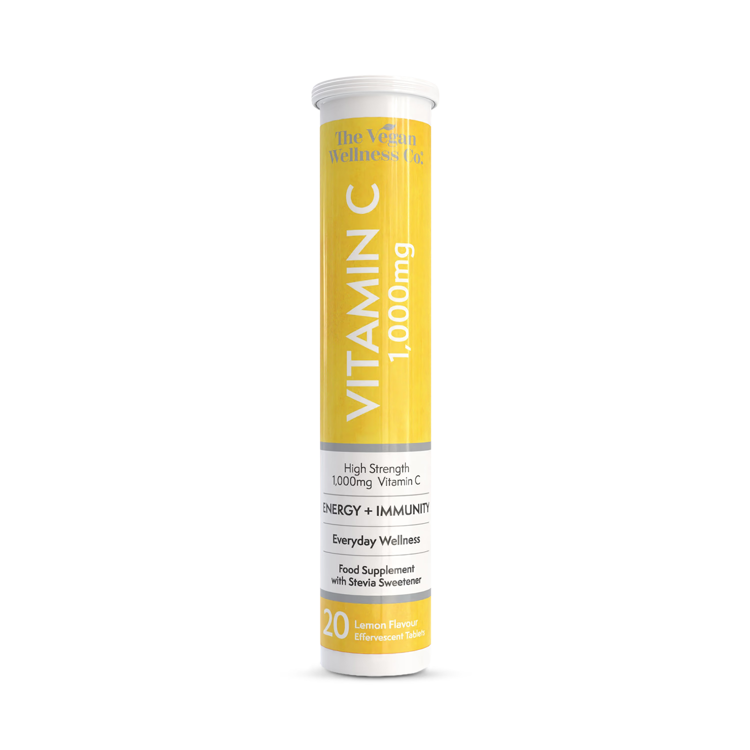 The Vegan Wellness Co 1000mg vitamin C effervescent tablets lemon, UK version