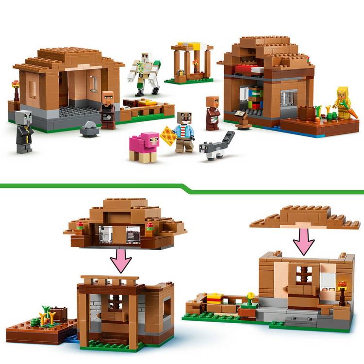 LEGO Minecraft Evoker Village Attack building set 607 pieces, imported from the UK