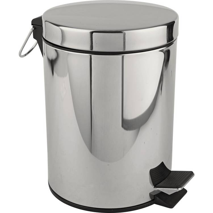 Habitat compact stainless steel pedal bin 5 litre - British product