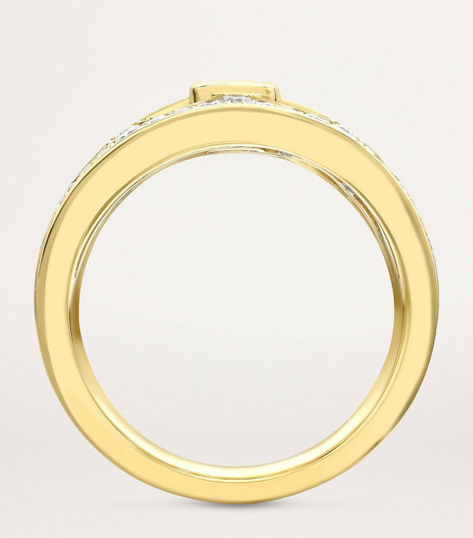 Boodles Perspective ring in 18kt yellow gold with diamonds, UK version