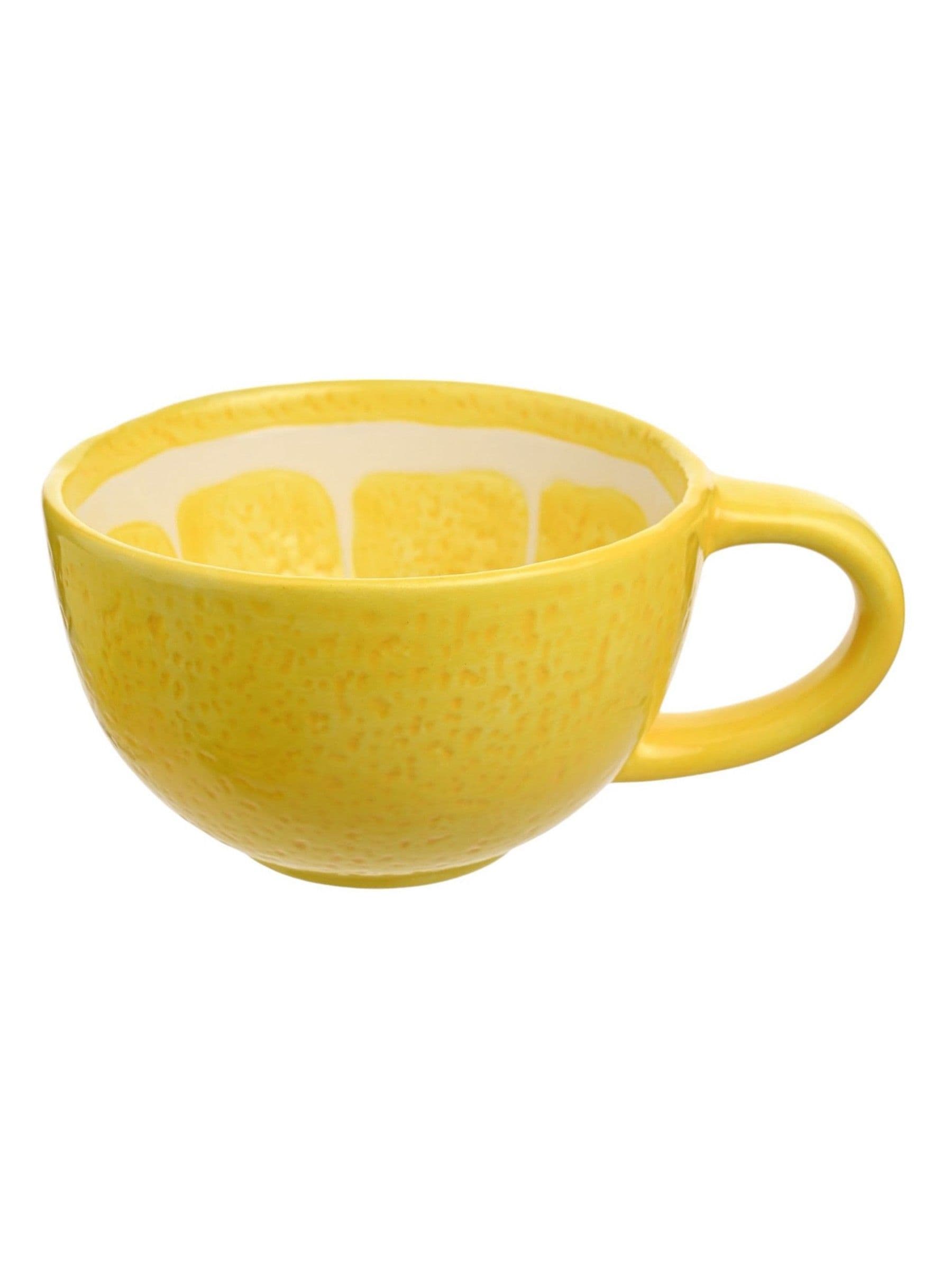 Widdop Yellow Lemon Slice Mug ceramic kitchenware (British brand)