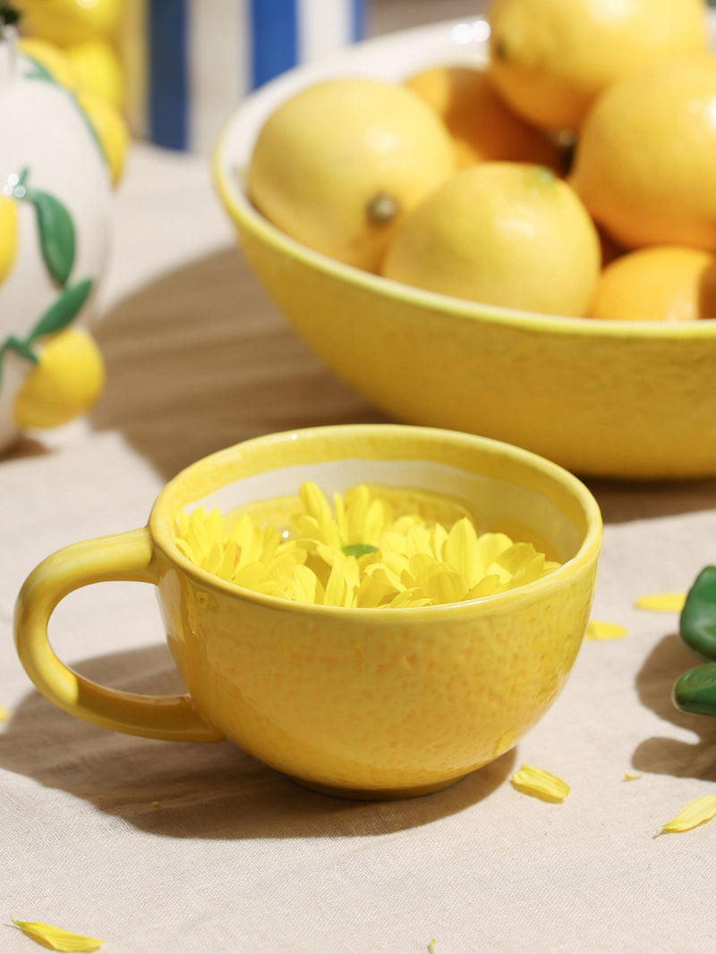 Widdop Yellow Lemon Slice Mug ceramic kitchenware (British brand)