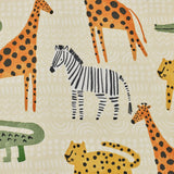 Habitat Kids Safari Print Blackout Eyelet Curtains - Cream - 168x183cm