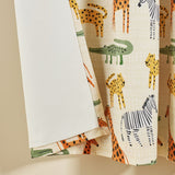 Habitat Kids Safari Print Blackout Eyelet Curtains - Cream - 168x183cm