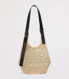 LOEWE small raffia punch-hole hobo bag, imported from the UK