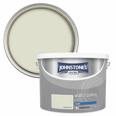 Argos Johnstone's Wall & Ceiling Matt Paint Antique Cream 10L- Buy online at McGrocer