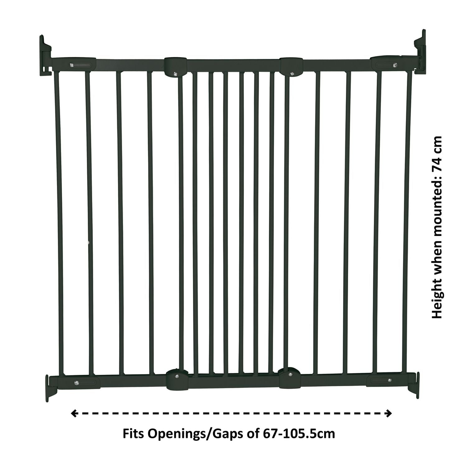 Scandinavian Pet Design angle mount pet gate adjustable width steel (British brand)