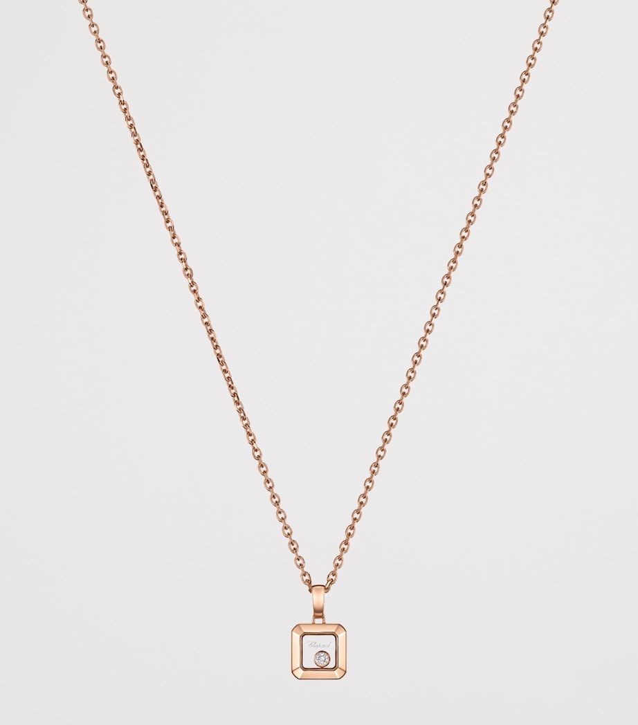 Chopard rose gold diamond pendant necklace (British brand)