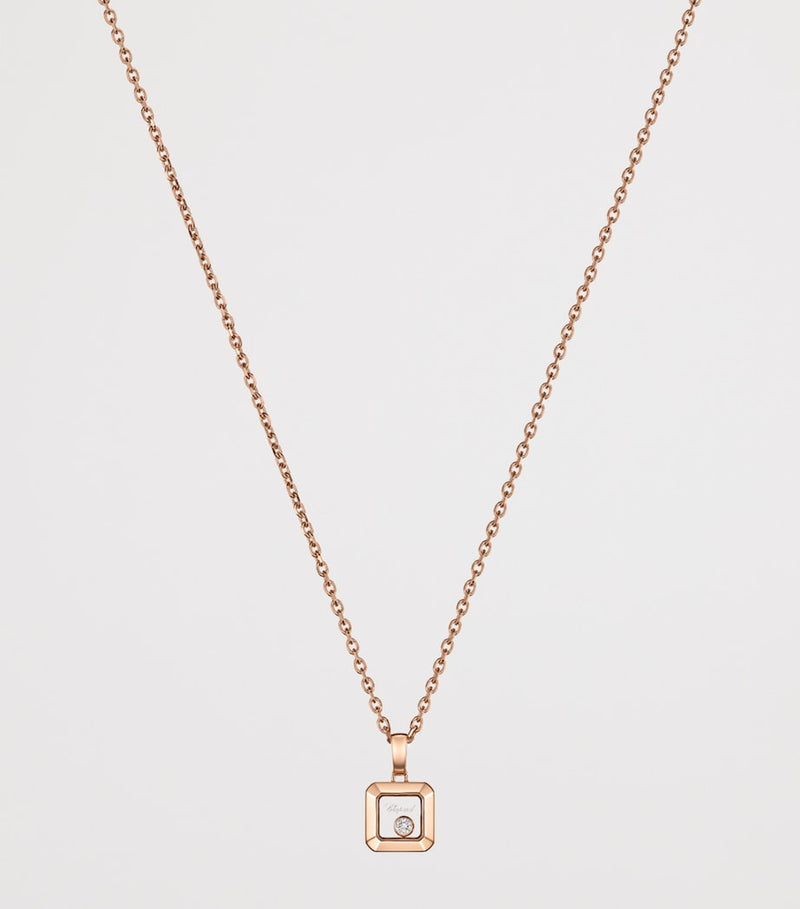 Chopard rose gold diamond pendant necklace (British brand)