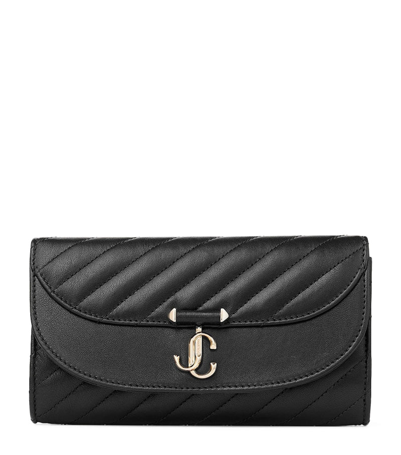 Jimmy Choo quilted leather Curve chain wallet, UK version