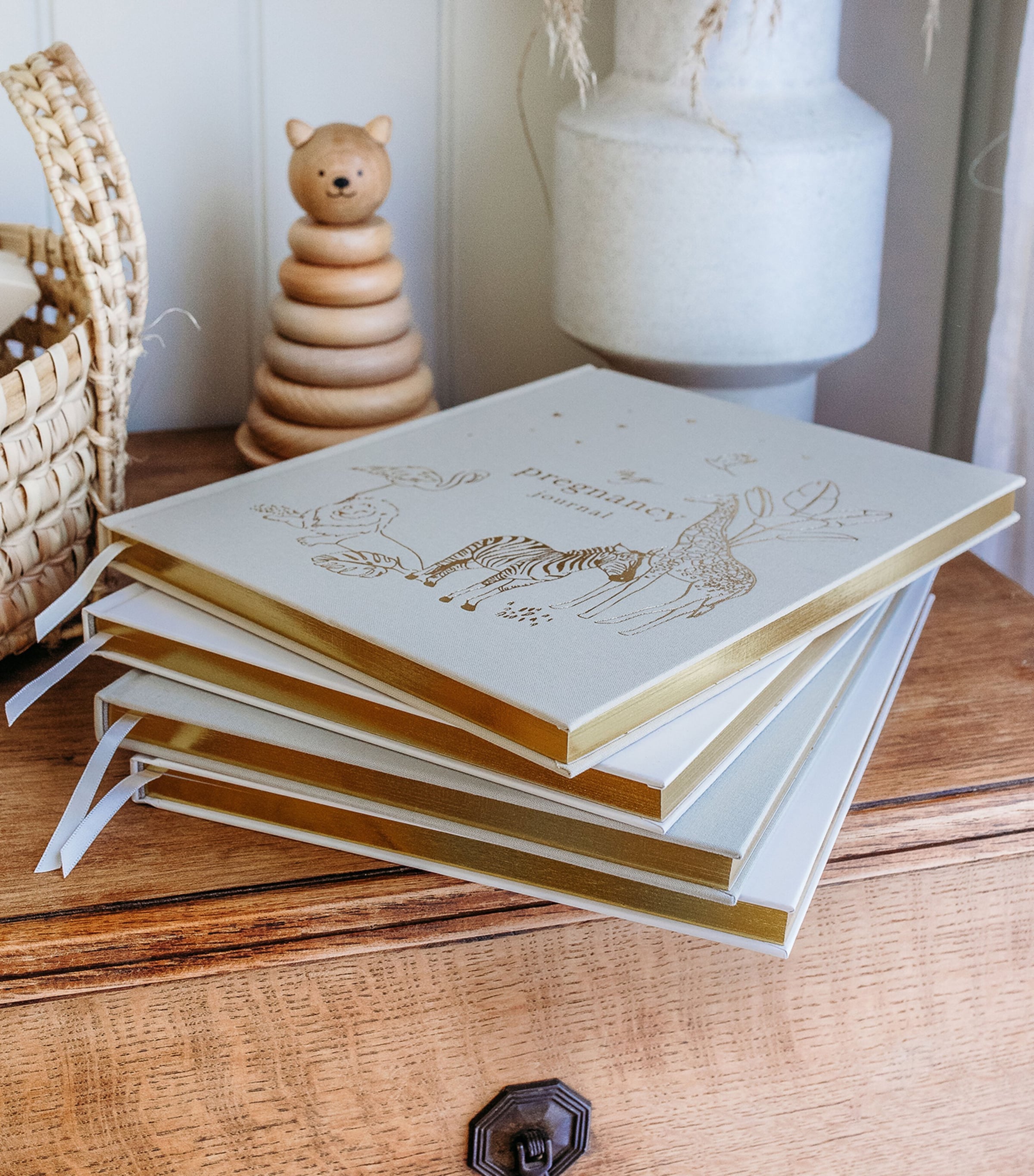 Blush and Gold Safari My Pregnancy Journal - British product
