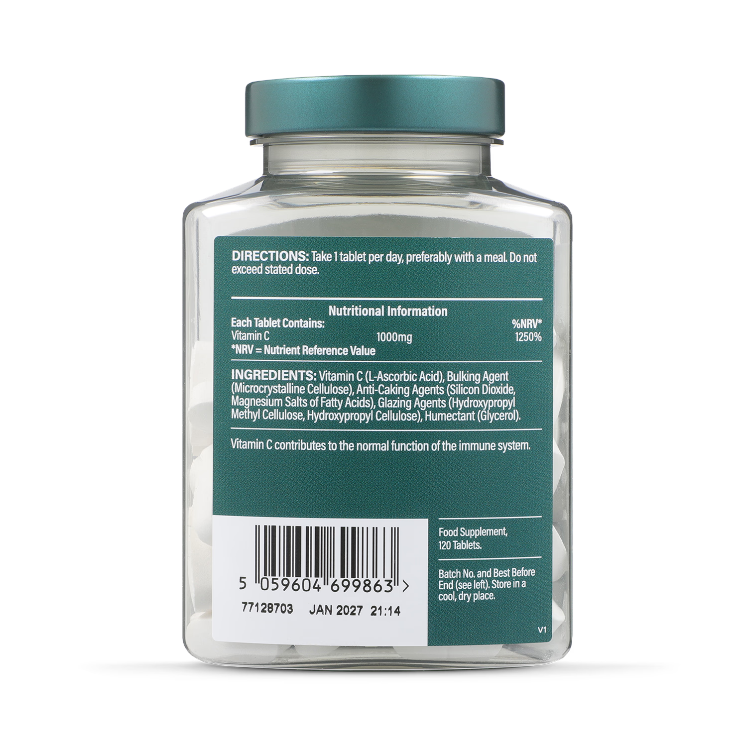 Holland & Barrett Vitamin C 1000mg 120 tablets, UK version