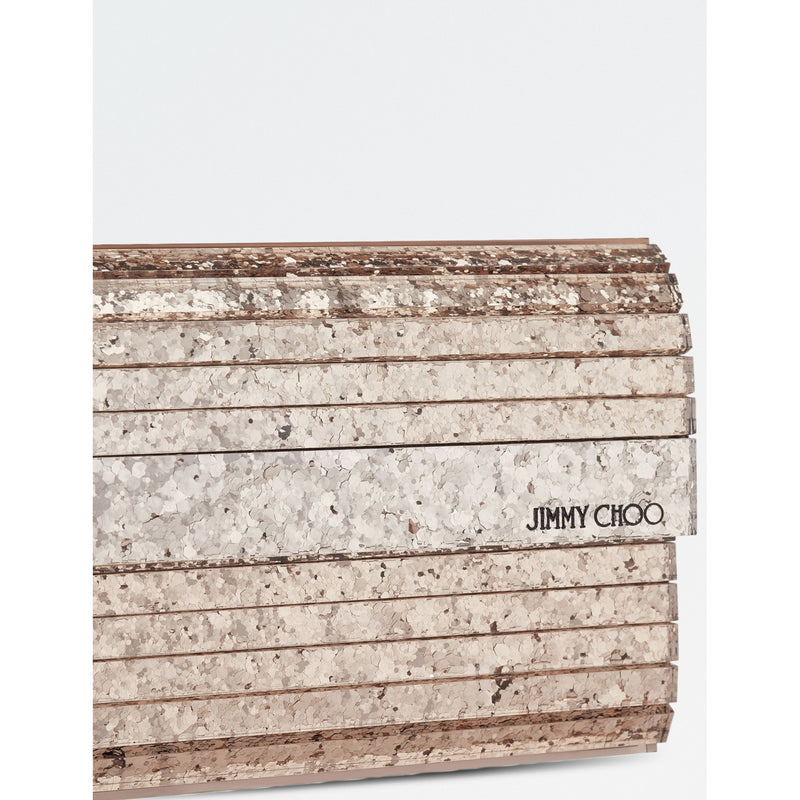 Jimmy Choo Sweetie glitter acrylic clutch bag, imported from the UK