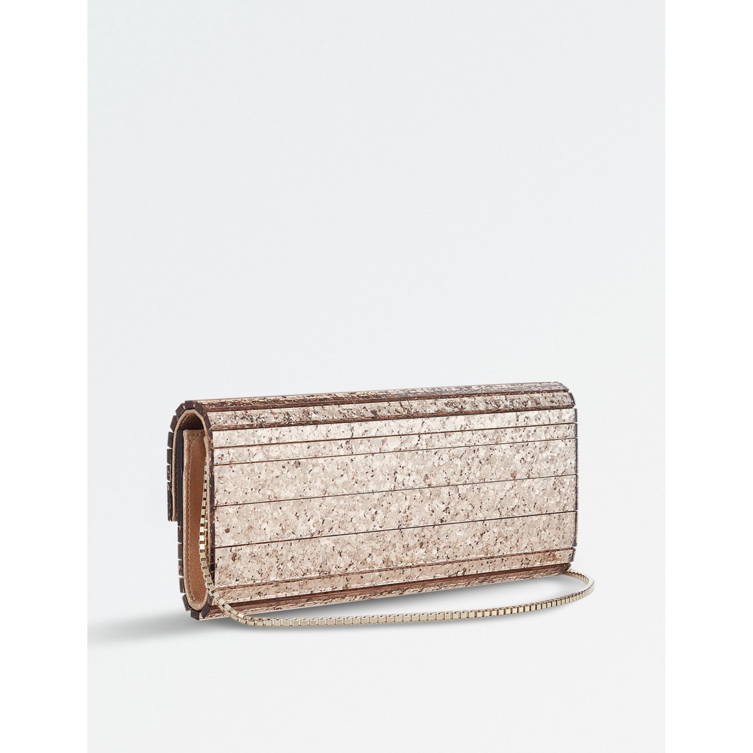 Jimmy Choo Sweetie glitter acrylic clutch bag, imported from the UK