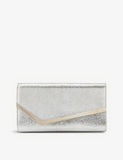Jimmy Choo Emmie glitter leather clutch, UK version