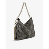 Jimmy Choo Callie crystal-embellished leather clutch bag, UK version