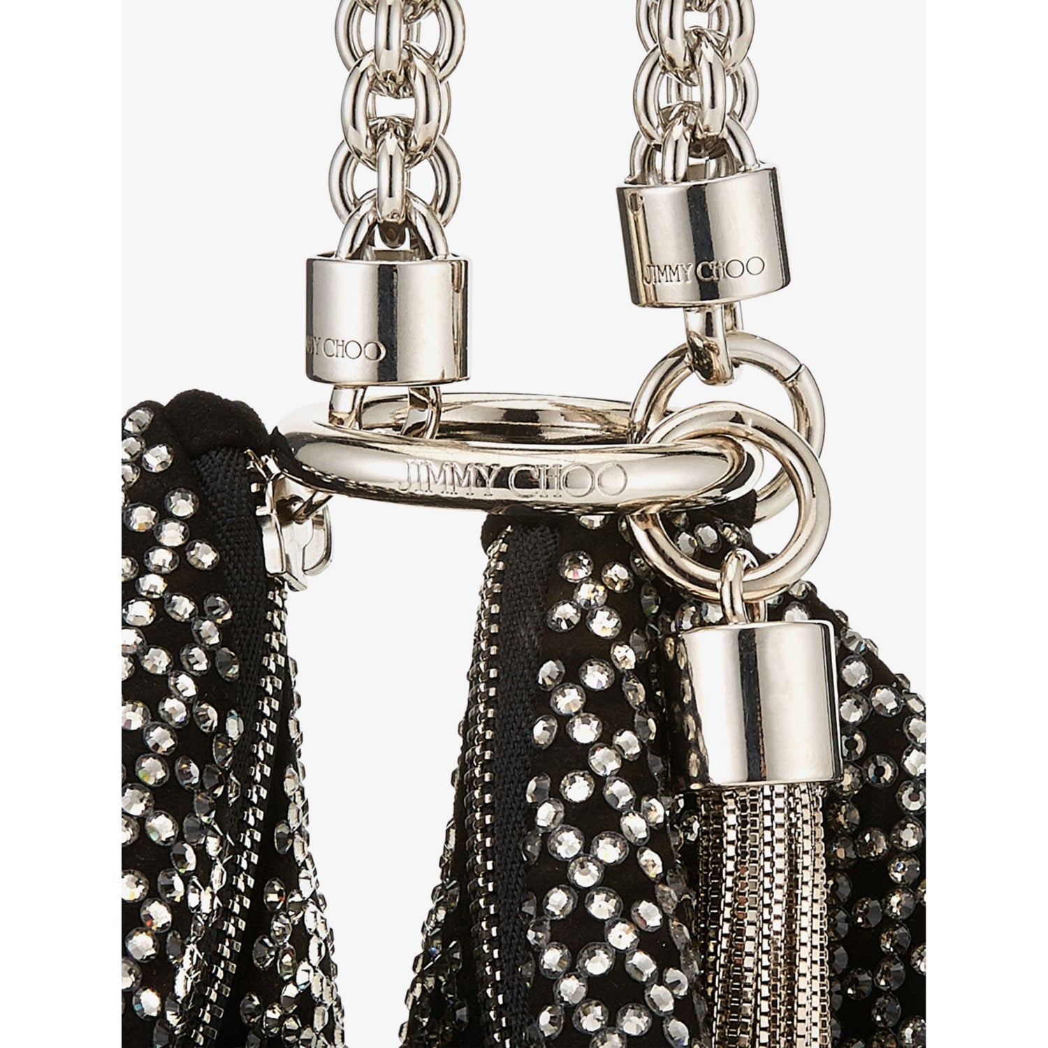 Jimmy Choo Callie crystal-embellished leather clutch bag, UK version