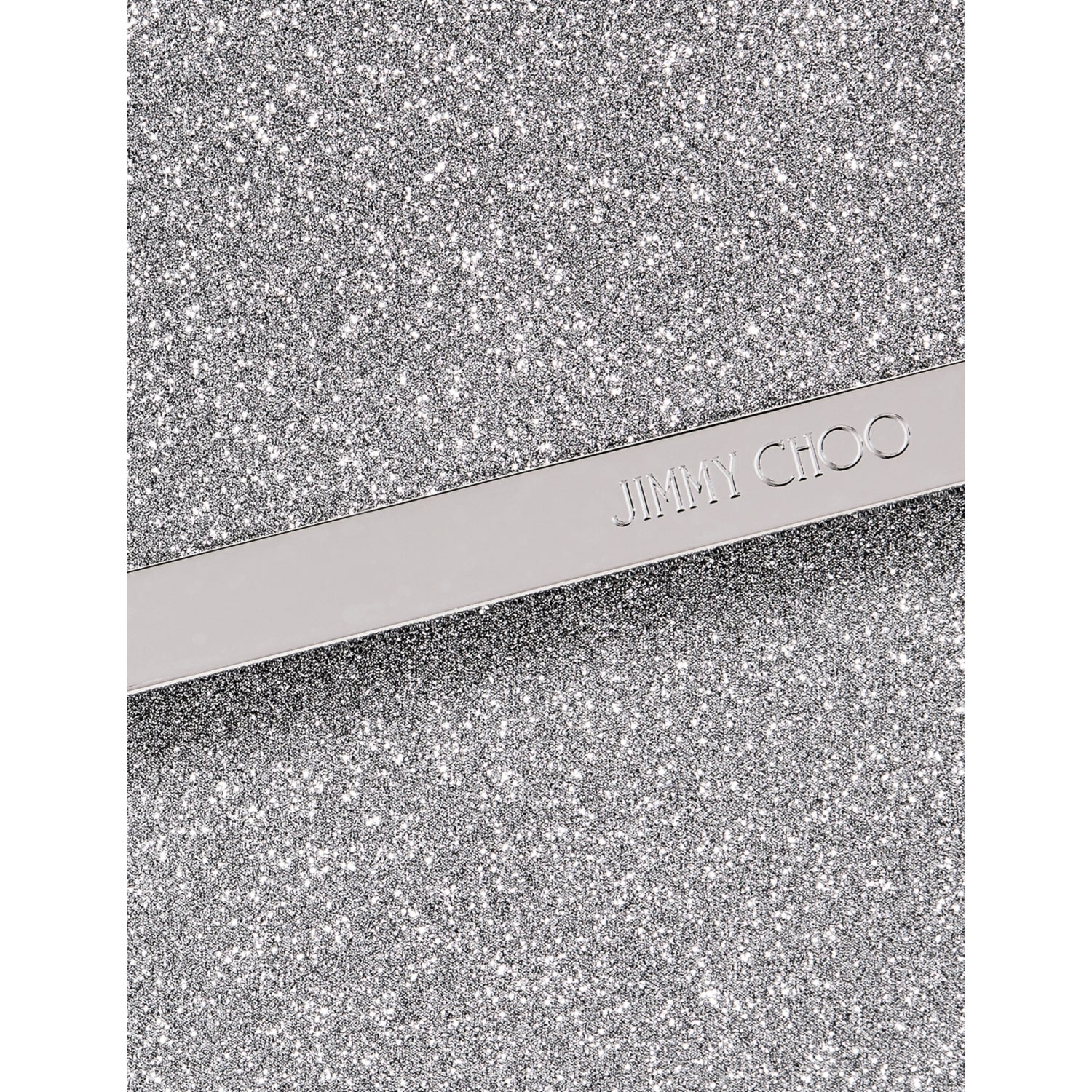 Jimmy Choo Emmie glittered leather mini clutch, UK version