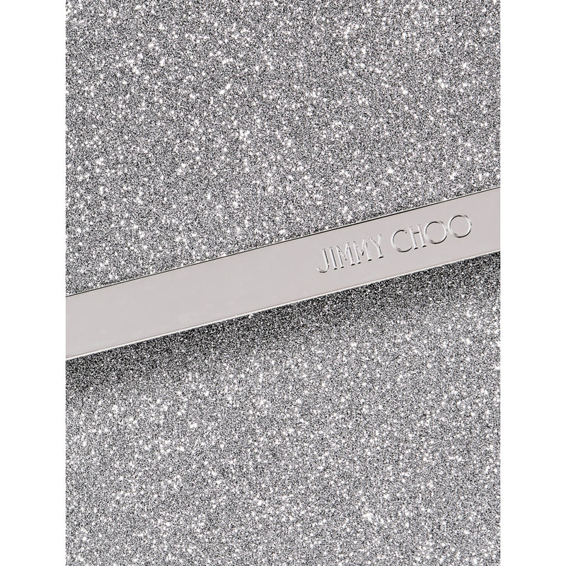 Jimmy Choo Emmie glittered leather mini clutch, UK version