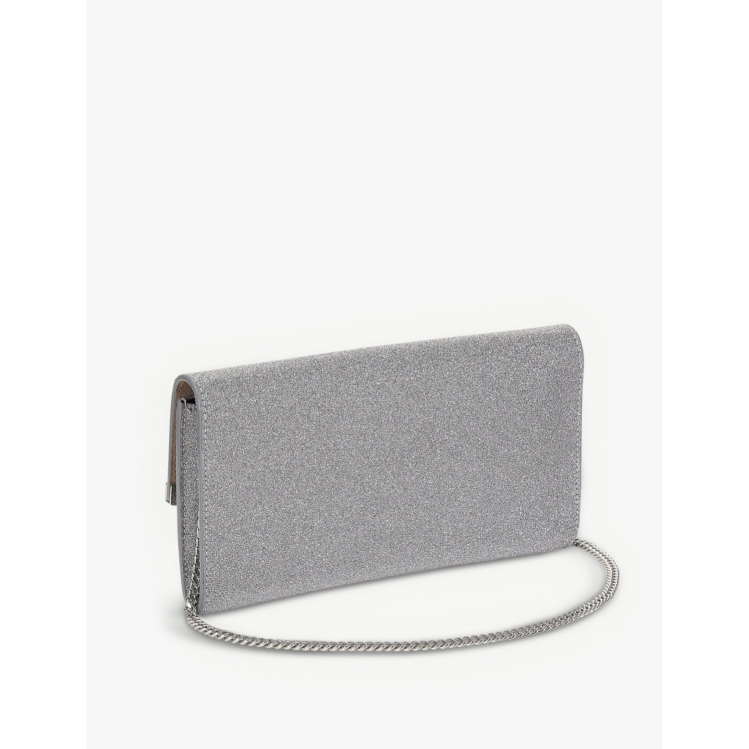 Jimmy Choo Emmie glittered leather mini clutch, UK version