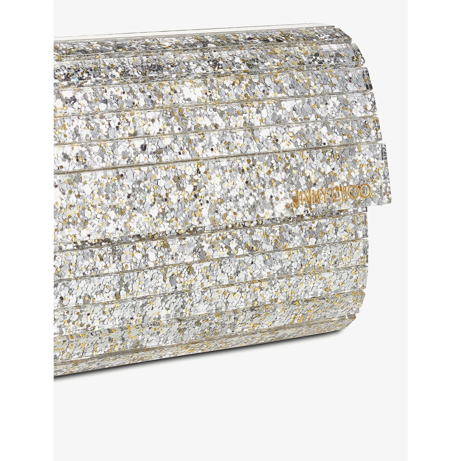 Jimmy Choo Sweetie glitter acrylic clutch, imported from the UK