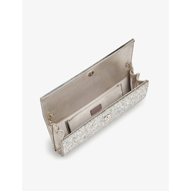 Jimmy Choo Sweetie glitter acrylic clutch, imported from the UK