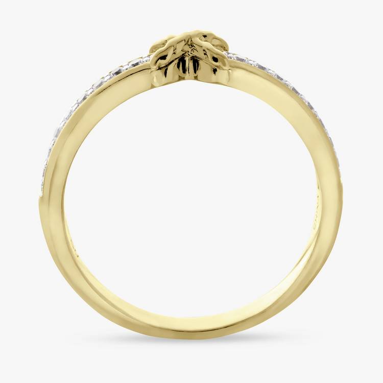 Revere gold plated cross ring small - British product