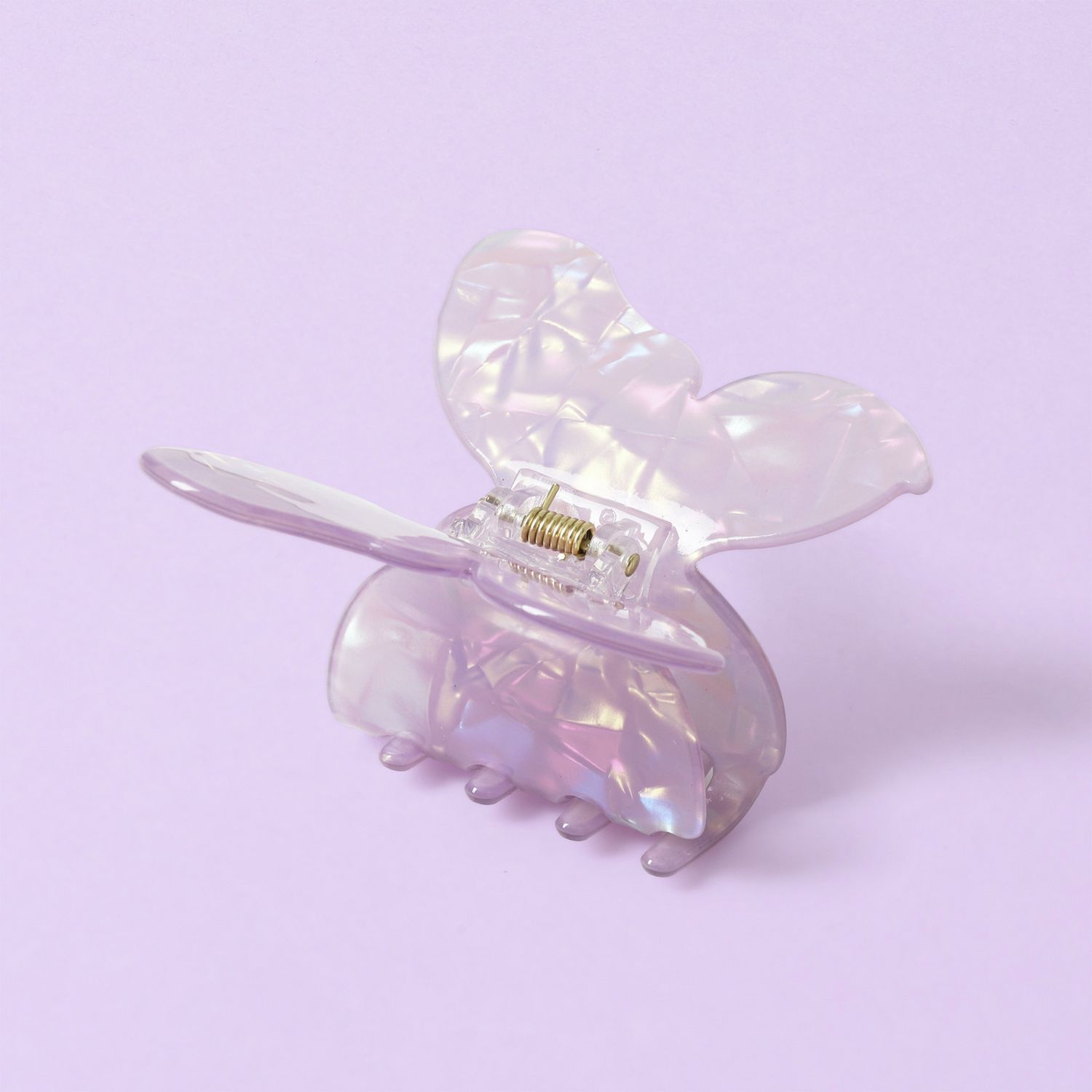 Flitzy butterfly hair claw clip with shimmering finish, UK version