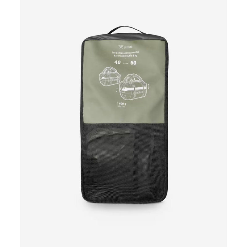 Decathlon duffel bag green 40-60L, imported from the UK