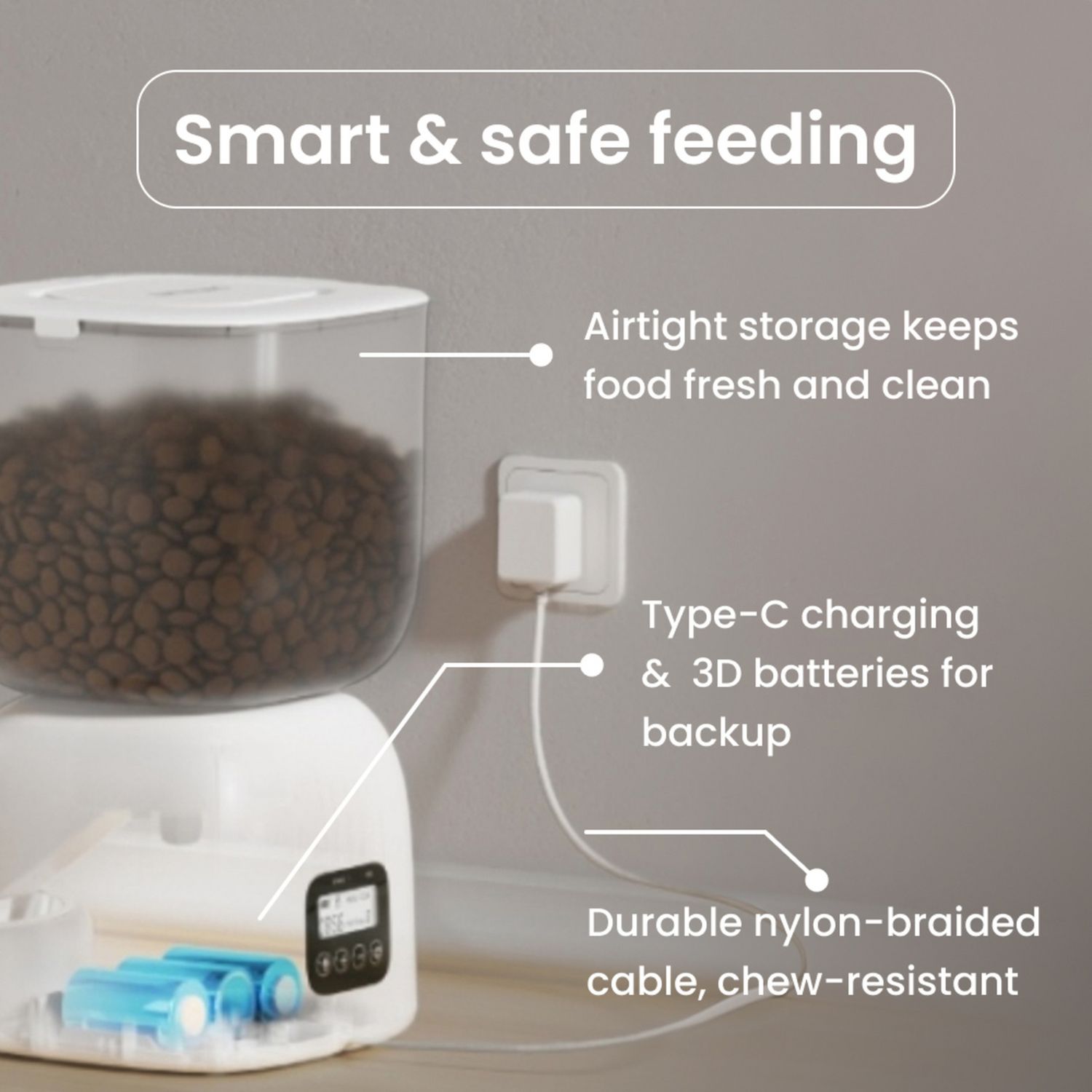 Noerden Petplate smart Wi-Fi pet feeder 3L - British product
