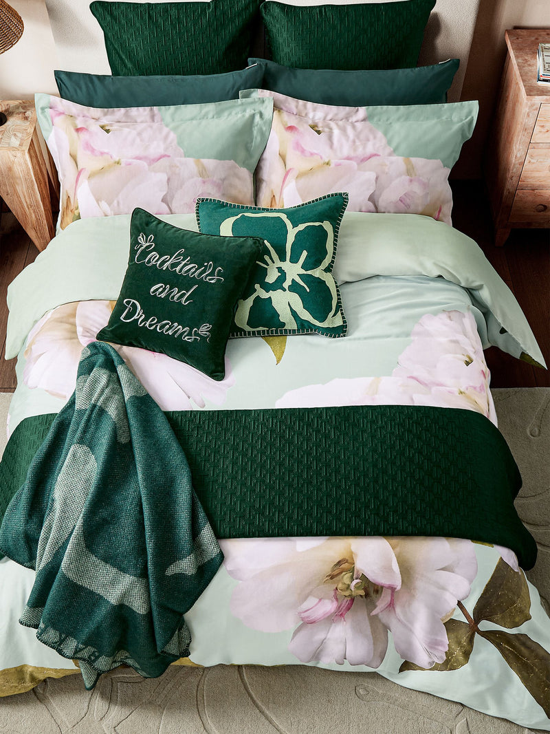 Ted Baker green cocktails and dreams cushion 30x50cm, UK version