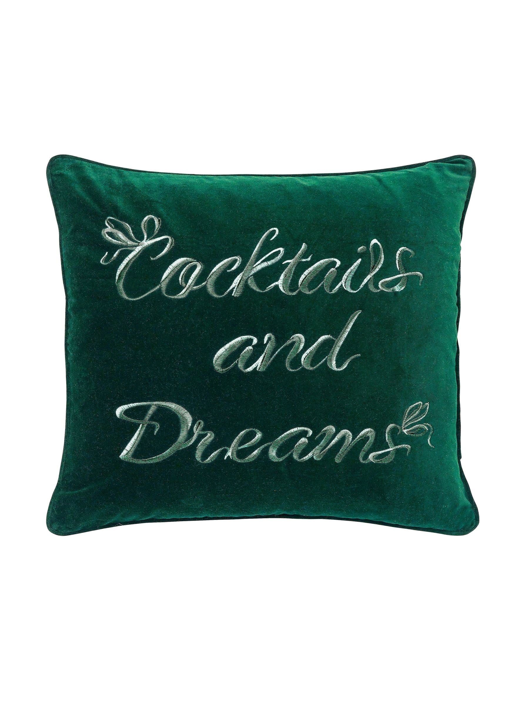 Ted Baker green cocktails and dreams cushion 30x50cm, UK version