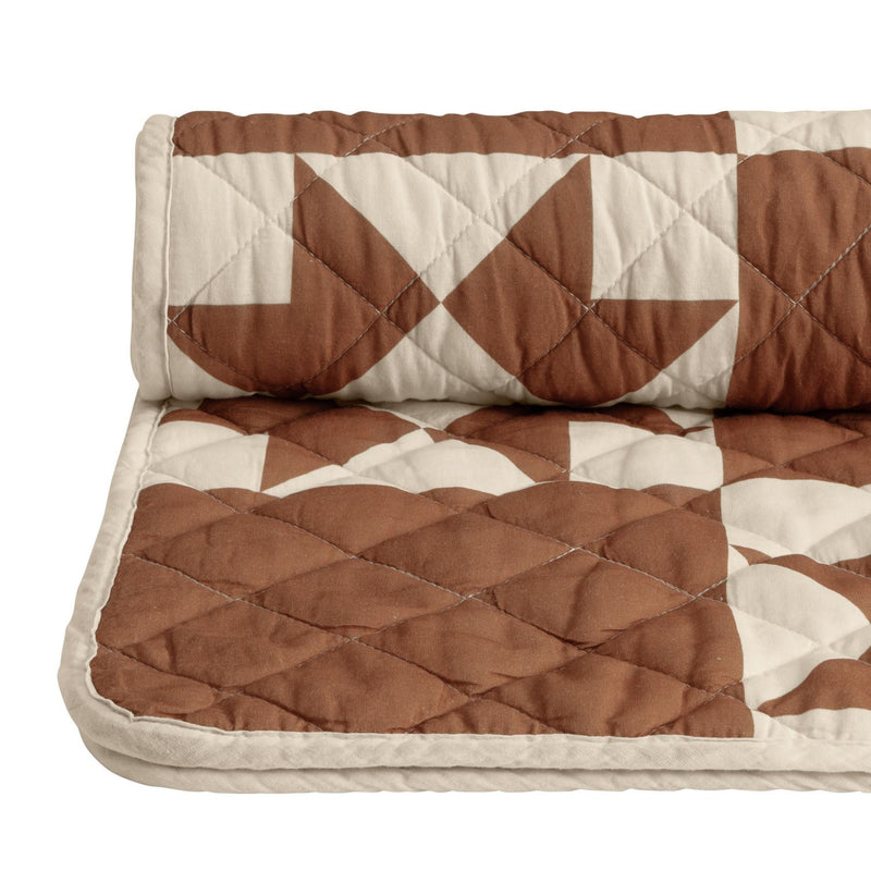 Habitat Quilted Motif Terracotta Bedspread - 220x200cm