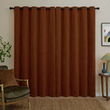 Furn soft chenille blackout eyelet curtains rust 117x137cm, UK version